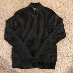 Buckle zip up cardigan